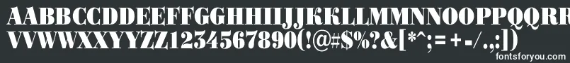 フォントABodoniortotitulnrBlack – 黒い背景に白い文字