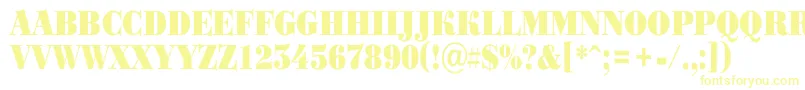 ABodoniortotitulnrBlack Font – Yellow Fonts on White Background