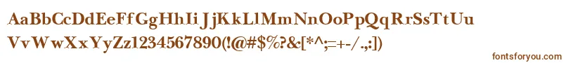 Шрифт NewbaskervilleCyrillicBold – коричневые шрифты на белом фоне