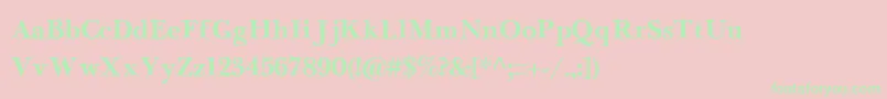 NewbaskervilleCyrillicBold-Schriftart – Grüne Schriften auf rosa Hintergrund