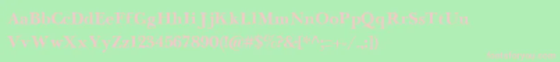 NewbaskervilleCyrillicBold Font – Pink Fonts on Green Background