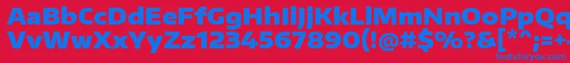 EncodesanswideBlack Font – Blue Fonts on Red Background
