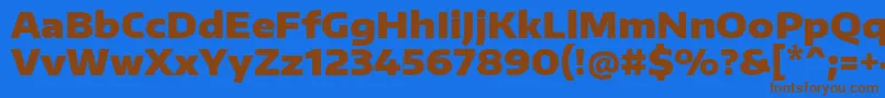 EncodesanswideBlack Font – Brown Fonts on Blue Background