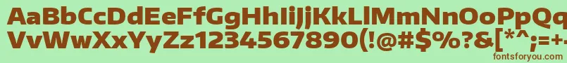 EncodesanswideBlack Font – Brown Fonts on Green Background