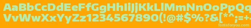 EncodesanswideBlack Font – Green Fonts on Orange Background