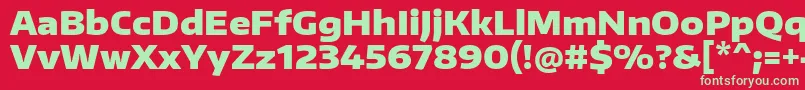 フォントEncodesanswideBlack – 赤い背景に緑の文字