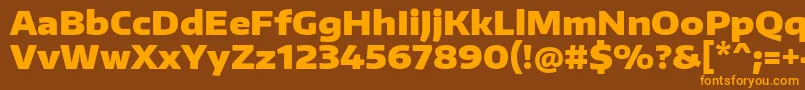 fuente EncodesanswideBlack – Fuentes Naranjas Sobre Fondo Marrón