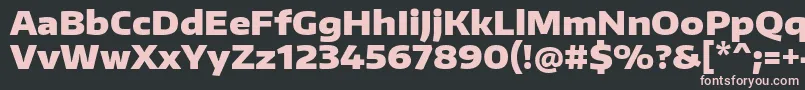EncodesanswideBlack Font – Pink Fonts on Black Background