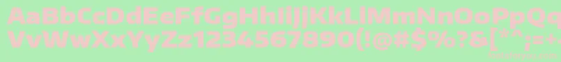 EncodesanswideBlack Font – Pink Fonts on Green Background