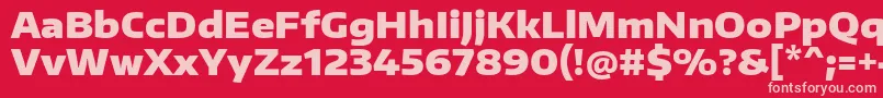 EncodesanswideBlack Font – Pink Fonts on Red Background