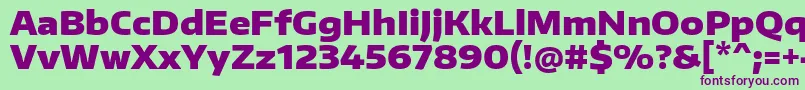 EncodesanswideBlack Font – Purple Fonts on Green Background