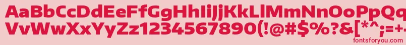 EncodesanswideBlack Font – Red Fonts on Pink Background
