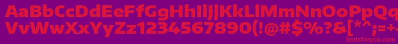 EncodesanswideBlack Font – Red Fonts on Purple Background