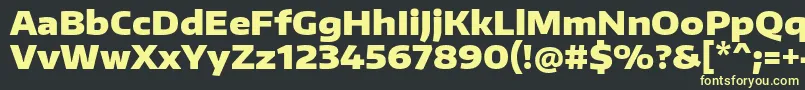 EncodesanswideBlack Font – Yellow Fonts on Black Background