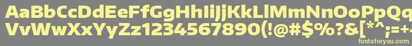 EncodesanswideBlack Font – Yellow Fonts on Gray Background