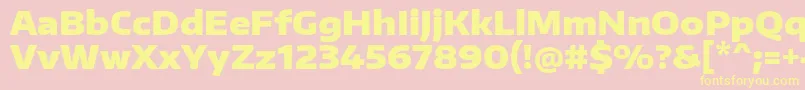 EncodesanswideBlack Font – Yellow Fonts on Pink Background