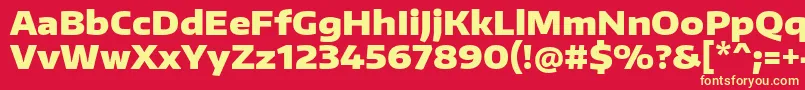 EncodesanswideBlack Font – Yellow Fonts on Red Background