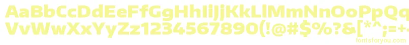EncodesanswideBlack Font – Yellow Fonts on White Background