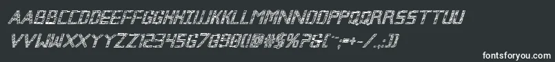 フォントBrokencyborgoutital – 黒い背景に白い文字