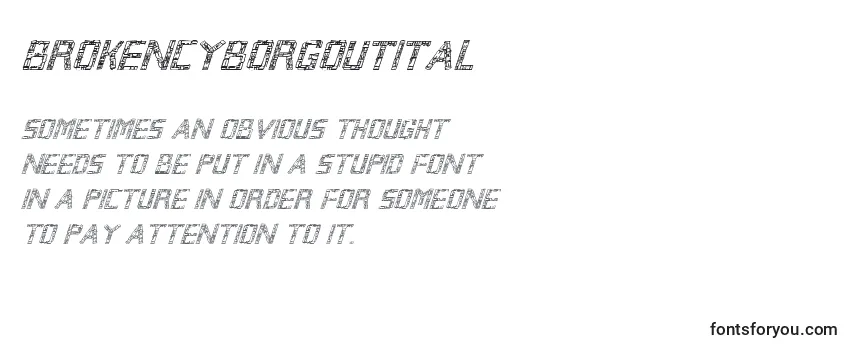Brokencyborgoutital Font