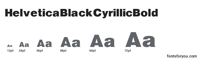 Tamaños de fuente HelveticaBlackCyrillicBold