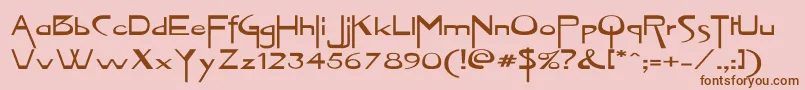 VireofontEx Font – Brown Fonts on Pink Background