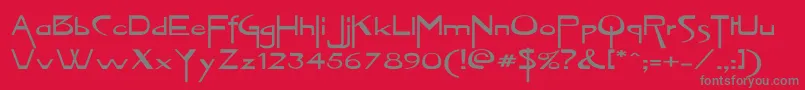 VireofontEx Font – Gray Fonts on Red Background