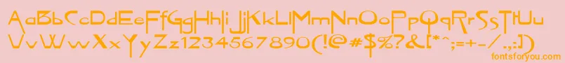 VireofontEx Font – Orange Fonts on Pink Background
