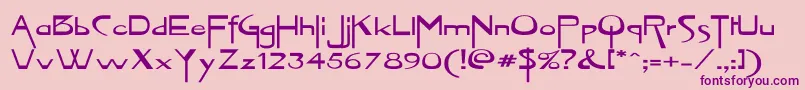 VireofontEx Font – Purple Fonts on Pink Background