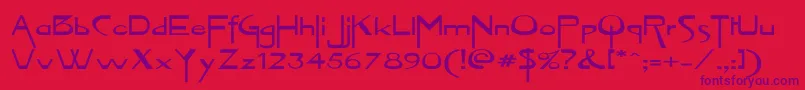 VireofontEx Font – Purple Fonts on Red Background