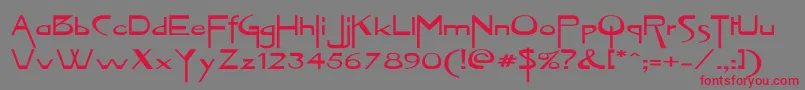 VireofontEx Font – Red Fonts on Gray Background
