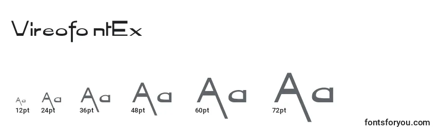 VireofontEx Font Sizes