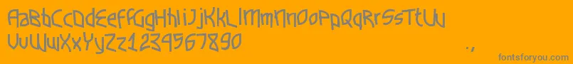 Funkytown Font – Gray Fonts on Orange Background