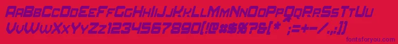 AmuroCondensedItalic Font – Purple Fonts on Red Background