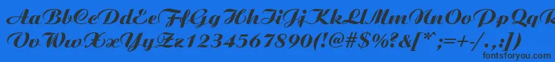 AristonMediumItalic Font – Black Fonts on Blue Background