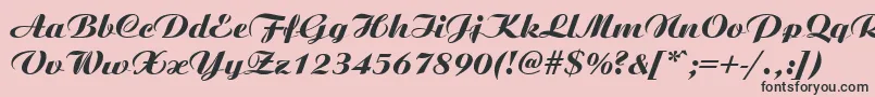 AristonMediumItalic Font – Black Fonts on Pink Background