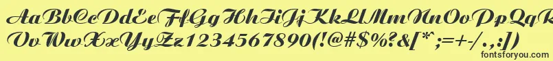 AristonMediumItalic Font – Black Fonts on Yellow Background