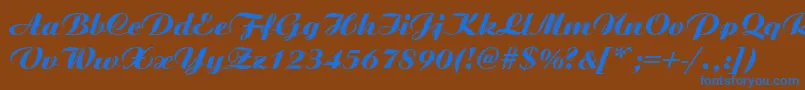 AristonMediumItalic Font – Blue Fonts on Brown Background