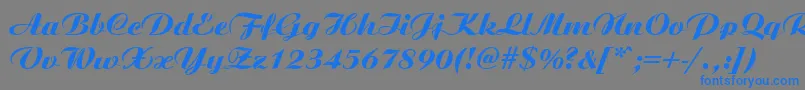 AristonMediumItalic Font – Blue Fonts on Gray Background
