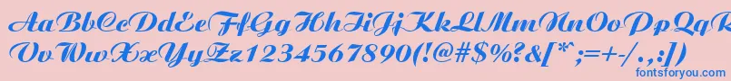 AristonMediumItalic Font – Blue Fonts on Pink Background