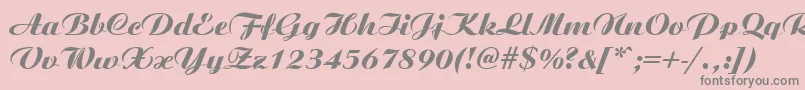 AristonMediumItalic Font – Gray Fonts on Pink Background