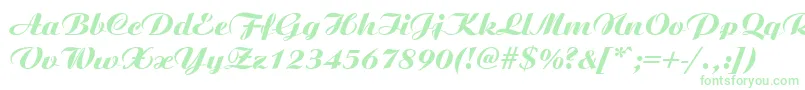 Шрифт AristonMediumItalic – зелёные шрифты