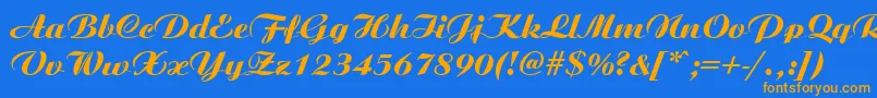 AristonMediumItalic Font – Orange Fonts on Blue Background