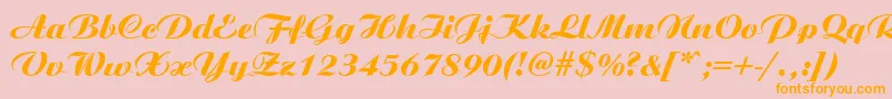 AristonMediumItalic Font – Orange Fonts on Pink Background
