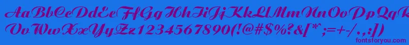 AristonMediumItalic Font – Purple Fonts on Blue Background