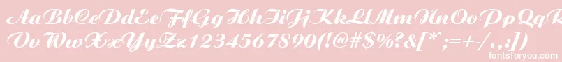 AristonMediumItalic Font – White Fonts on Pink Background