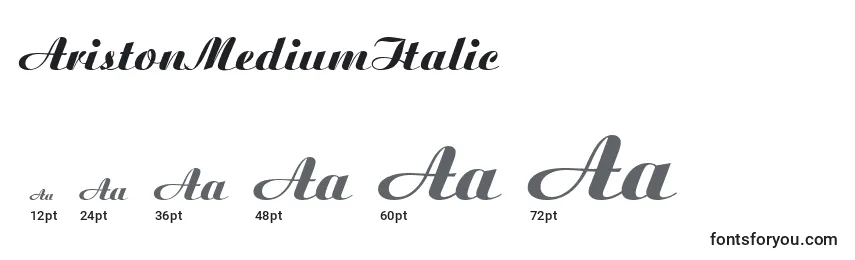 AristonMediumItalic Font Sizes