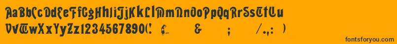 Seddon Font – Black Fonts on Orange Background