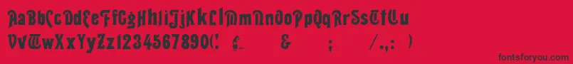 Seddon Font – Black Fonts on Red Background