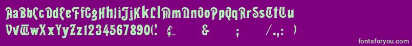 Seddon Font – Green Fonts on Purple Background